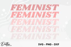 Feminist Repeat SVG DXF PNG Female Girl Woman Product Image 1