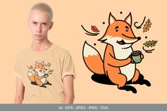 Autumn Fox Illustrations for T-Shirt Design Product Image 1