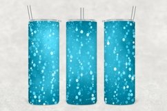 Sea Blue Tint Glowing Glitter Tumbler Wrap Sublimation Product Image 1