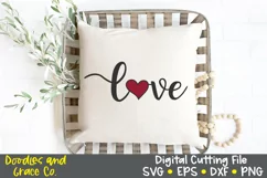 Love SVG - Heart SVG - DXF - EPS - PNG Product Image 4
