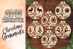 Christmas Ornament SVG | Ornament SVG Bundle | Laser Files Product Image 2