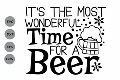 It's The Most Wonderful Time For A Beer Svg, Christmas Svg. Product Image 1