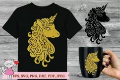 Unicorn Silhouette SVG, Unicorn head svg Product Image 1