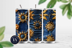 Embroidered Denim Digital Paper| Denim Pattern Product Image 2