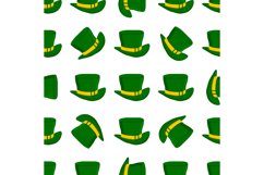 Irish holiday St Patrick day, seamless headdress hats Product Image 18