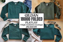 Gildan 18000 Sand Folded Flat Lay Mockups Product Image 1
