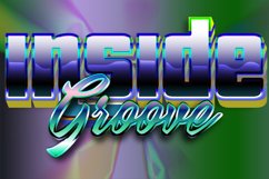Old School 80s inside groove retro futuristic shiny metallic Product Image 1