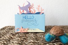 3D Beach Card SVG | Mermaid Box Card SVG | Summer SVG Product Image 3