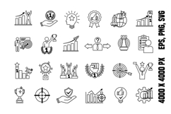 Line Success Icons Product Image 1