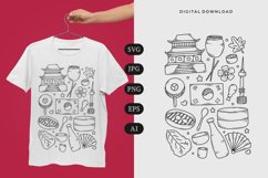 Korea Doodle T-shirt | SVG Product Image 1