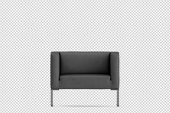 Isometric Arm Chair 3D isolated render Product Image 1