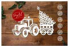 Christmas Tree Tractor No.1 - SVG EPS DXF PNG PDF JPG Product Image 3