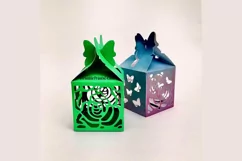 Butterfly top box template - gift box, treat box, favor box Product Image 5