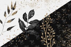 Black and Gold Glam Rose Clipart Product Image 2