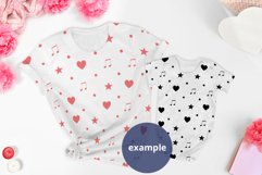 Valentine's day White t-shirt & Baby bodysuit Mockup PSD Product Image 2