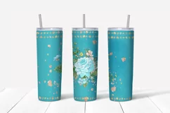 Spring sublimation design. Skinny tumbler wrap design. Product Image 3