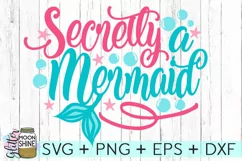 Secretly A Mermaid DXF PNG EPS Cutting Files Product Image 2