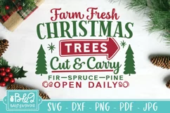 Farm Fresh Christmas Trees SVG | Farmhouse Sign SVG Product Image 2