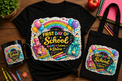 First Day of School PNG | Back to School Sublimation Design Product Image 1