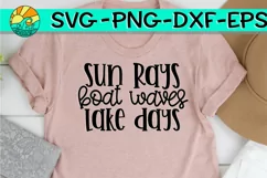 Sun Rays - Boat Waves - Lake Days - SVG PNG EPX DXF Product Image 2
