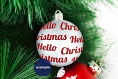 White Bauble Mockup, Round Christmas Ornament Mock up PSD Product Image 3