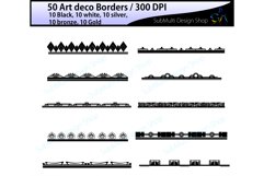 art deco / art deco borders / art deco border clipart / art deco borders silhouette / art deco printable vectors / High Quality Product Image 1