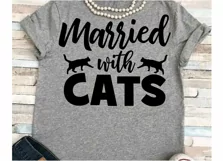 Cat Mom svg SVG DXF JPEG Silhouette Cameo Cricut Married with Cats svg Product Image 1