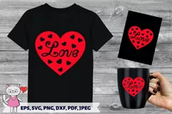 Red Heart of Hearts Valentine's Day, Cut File for Cricut Product Image 4