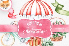 Romantic Garden Hand Painted Watercolor Clipart Clip Art Product Image 1