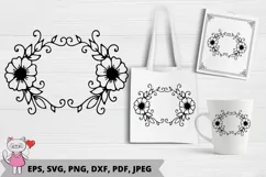 Floral Wreaths SVG, Floral Monograms SVG Product Image 2