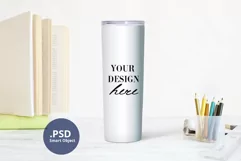 Teacher 20oz Skinny tumbler mockup, Back to school mockup Product Image 1