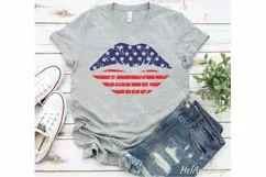 Patriotic Lips SVG, 4th of July SVG, Independence day SVG Product Image 3