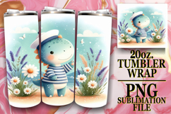 GIFT OF JOY 20oz TUMBLER WRAP, Cute Dino Product Image 1