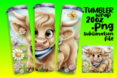 GORGEOUS 20oz Sublimation Template , Cute Cow Product Image 1