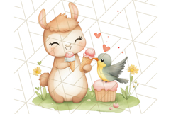 Spring Animal Ice Cream Clipart, Cute Pastel Animal PNG Product Image 2
