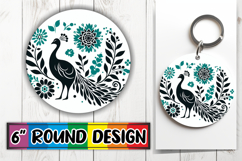 Radiant Round Car Coaster Magic, Flower Animals Product Image 1
