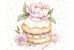 Pastel Tea Clip Art PNG with Sweets and Floral Accents Png Product Image 2