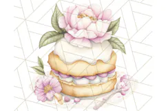 Pastel Tea Clip Art PNG with Sweets and Floral Accents Png Product Image 2