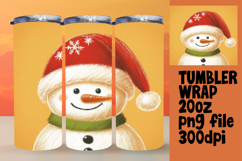 ARTISTIC PNG for 20oz Tumbler , Snowman Product Image 1