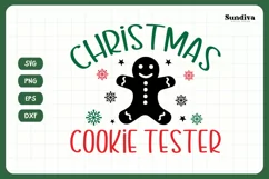 Christmas Dog Bandana Quotes SVG | Christmas Cookie Tester Product Image 3