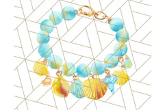 Sky Blue and Sunshine Yellow Summer Clipart PNG, Tropical Product Image 2