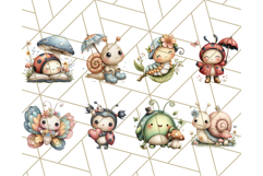 Cute Insects Clipart, Cartoon Bugs, Bug PNG Illustrations Product Image 6
