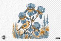 Summer Birds Garden Clipart Product Image 1