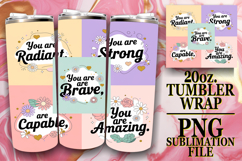 Radiant Love 20oz tumbler wrap, Quote Product Image 1