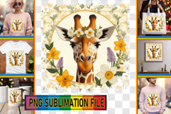 Enchanted TSHIRT Art PNG, Giraffe Product Image 1