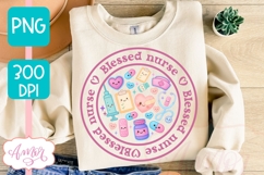 Blessed Nurse PNG for Sublimation, Cute Nurse shirt PNG Product Image 1