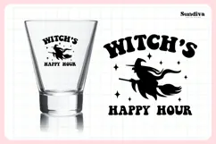 Funny Halloween Shot Glass Quote SVG | Witch's Happy Hour Product Image 3