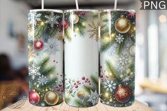 Christmas Watercolor Tumbler Wrap - Christmas PNG Design Product Image 1