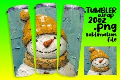 Snowman Tumbler Wrap - Cute Holiday Design 20oz Product Image 1