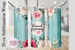 Blessed Grammy Tumbler Wrap 20 oz Skinny Sublimation Product Image 1